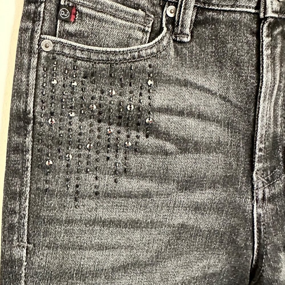 Dear John Denim Women's Olivia High Rise Skinny Jeans Cobble Size 25 With Sequin - Picture 6 of 10
